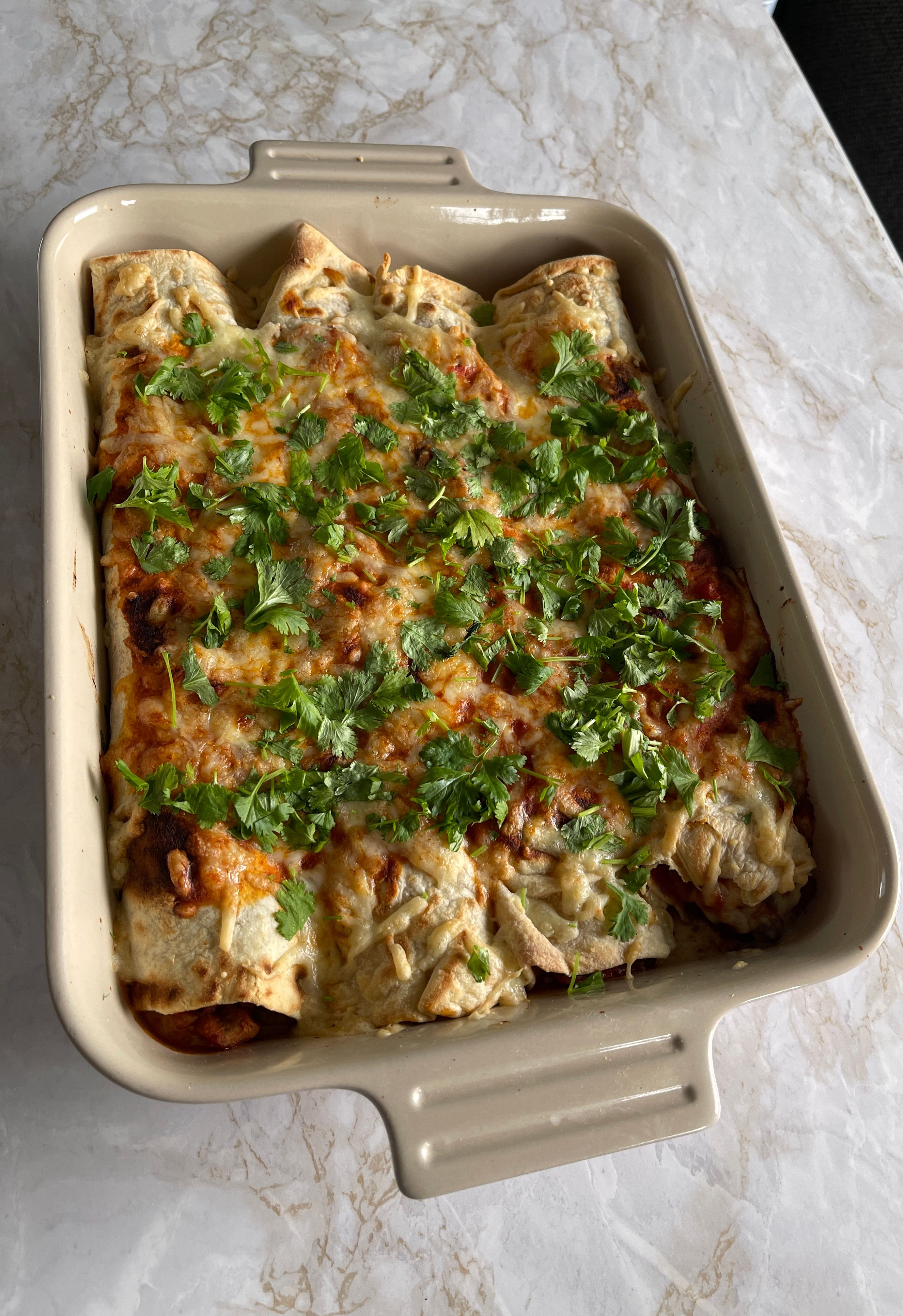 Enchiladas med hjemmelaget tortilla wraps