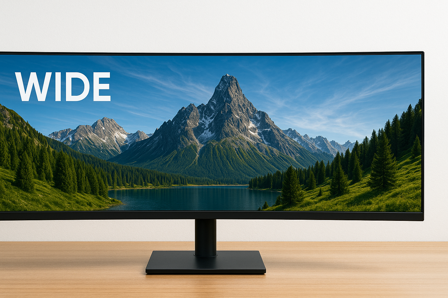 a computer monitor with the word wide on it