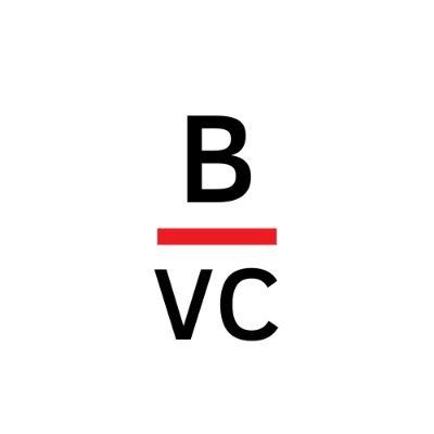 a black and red logo with the letter b and vc on a white background .