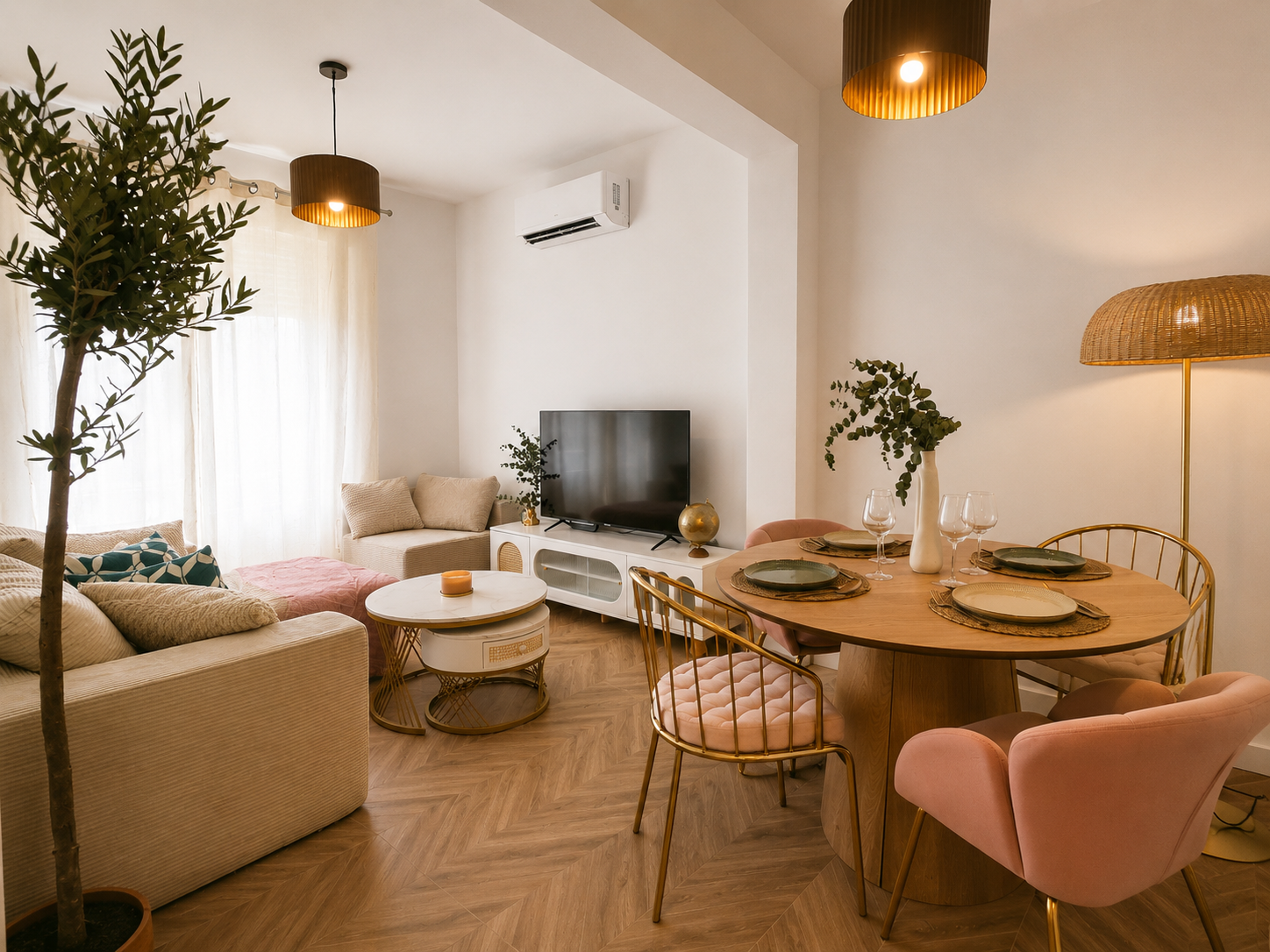 Salón-comedor amplio y acogedor, pensado para compartir, disfrutar y sentirse como en casa