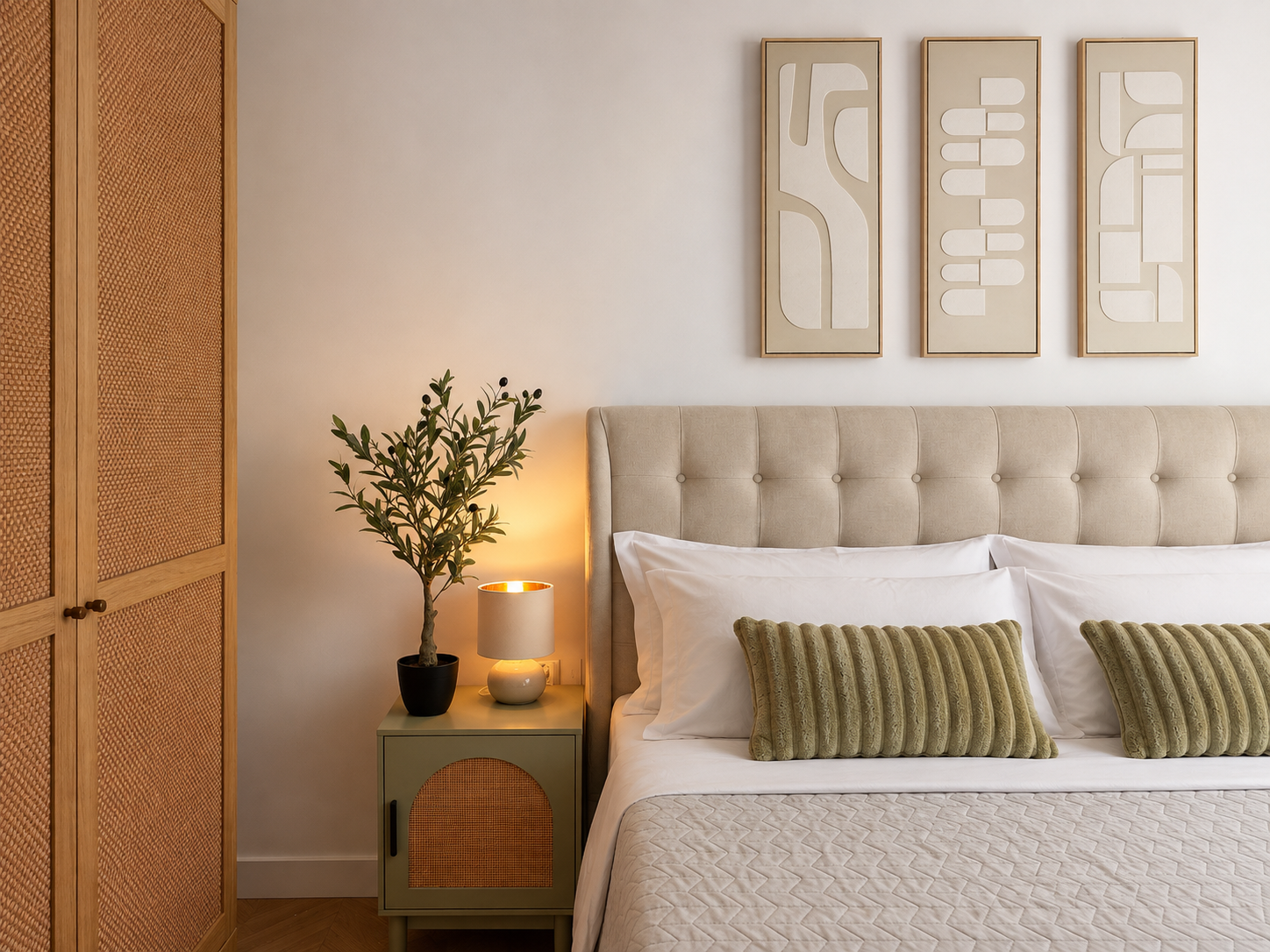 Dormitorio luminoso y acogedor, pensado para disfrutar de momentos de calma y descanso