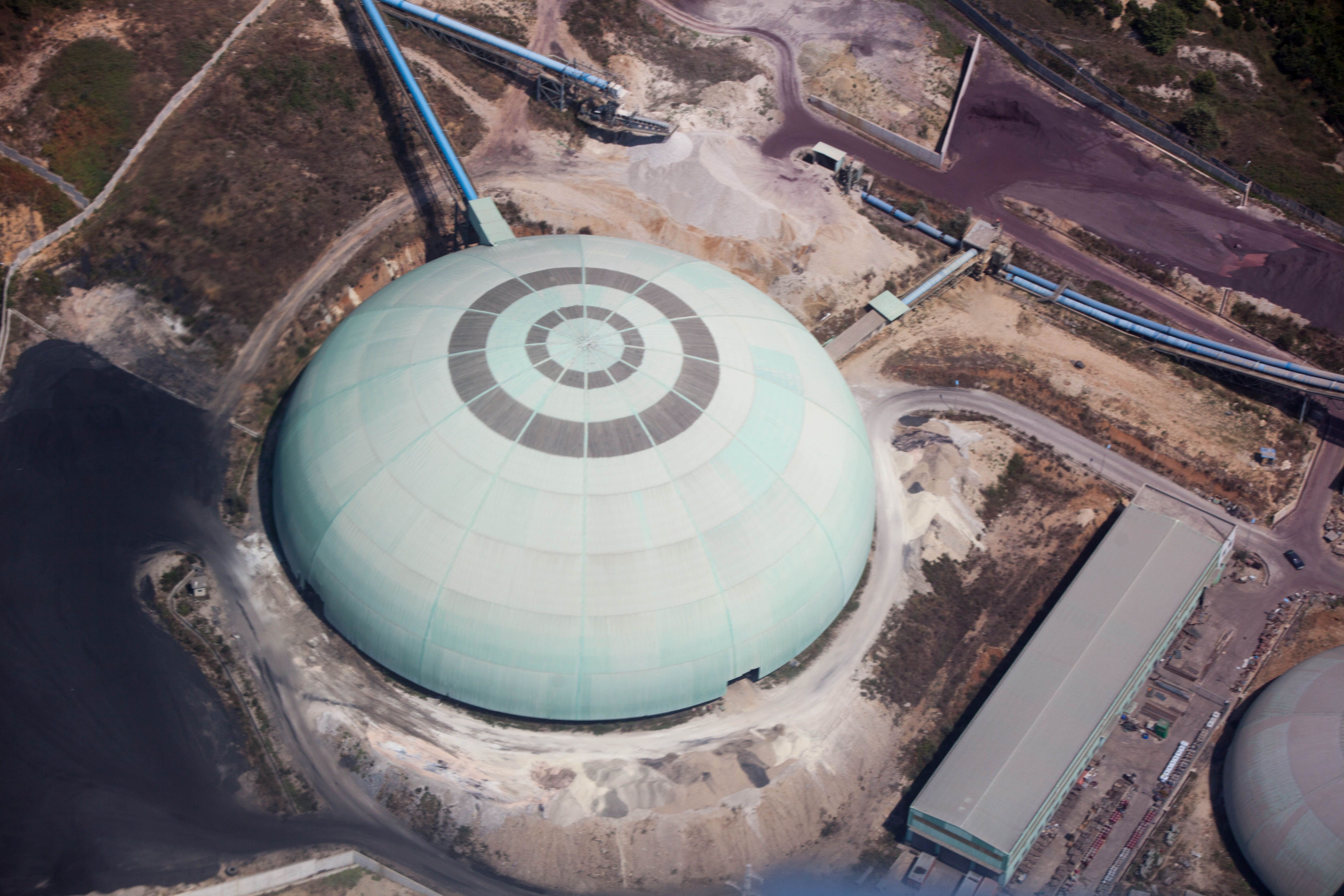 Industrial manufacturing facility with production infrastructure