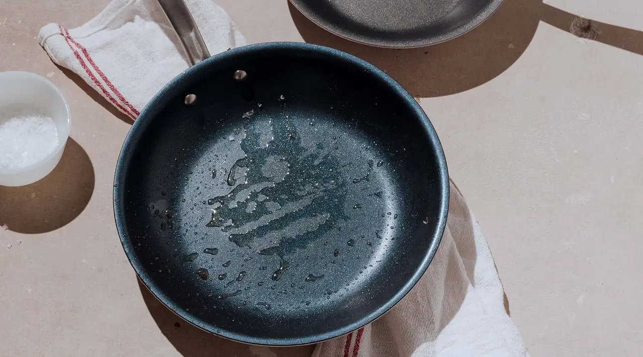 burnt food in pan