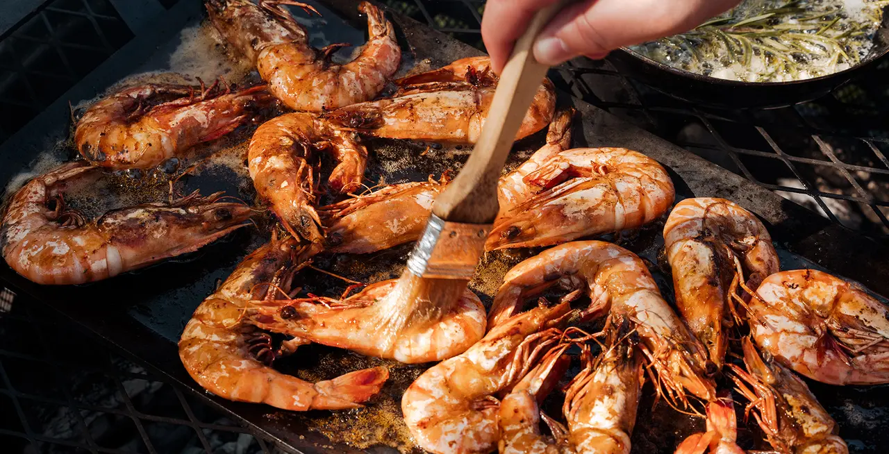 Spanish-Style Grilled Shrimp with Garlic Butter
