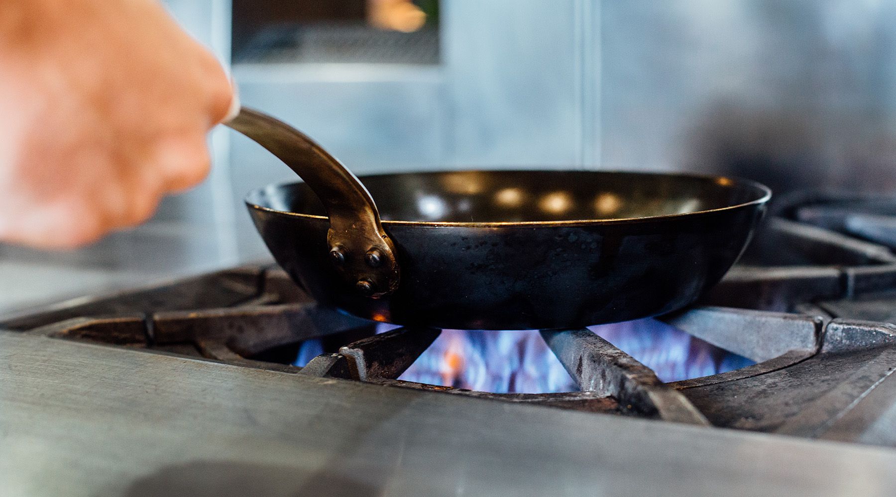 carbon steel pan on induction cooktop