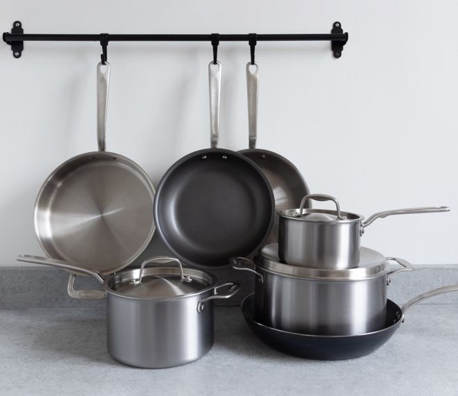 Set von 11pcs Miniatur Metall Küche Kochgeschirr Pot Pan Kits Cook 
