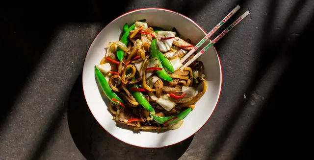 Chow Udon with Pork and Black Bean Sauce