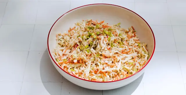 Grilled Cabbage Slaw with Scallion-Ranch Dressing