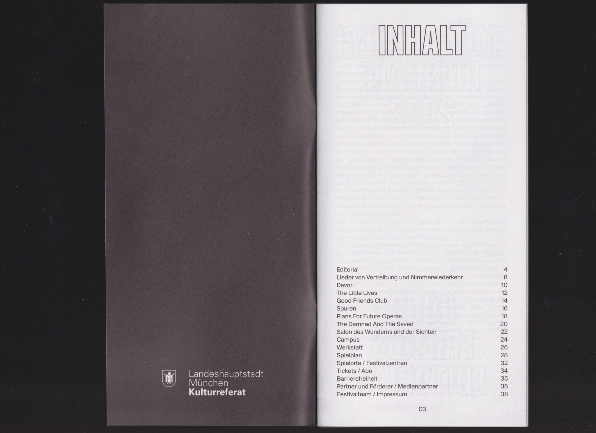 Münchener Biennale — Good Friends — Brochure
