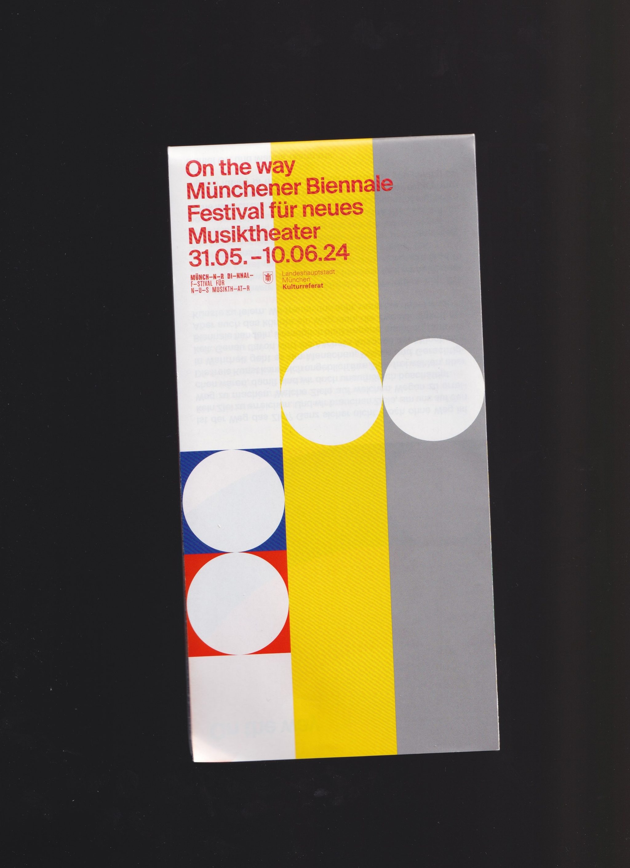 Münchener Biennale — On the Way — Fold Flyer