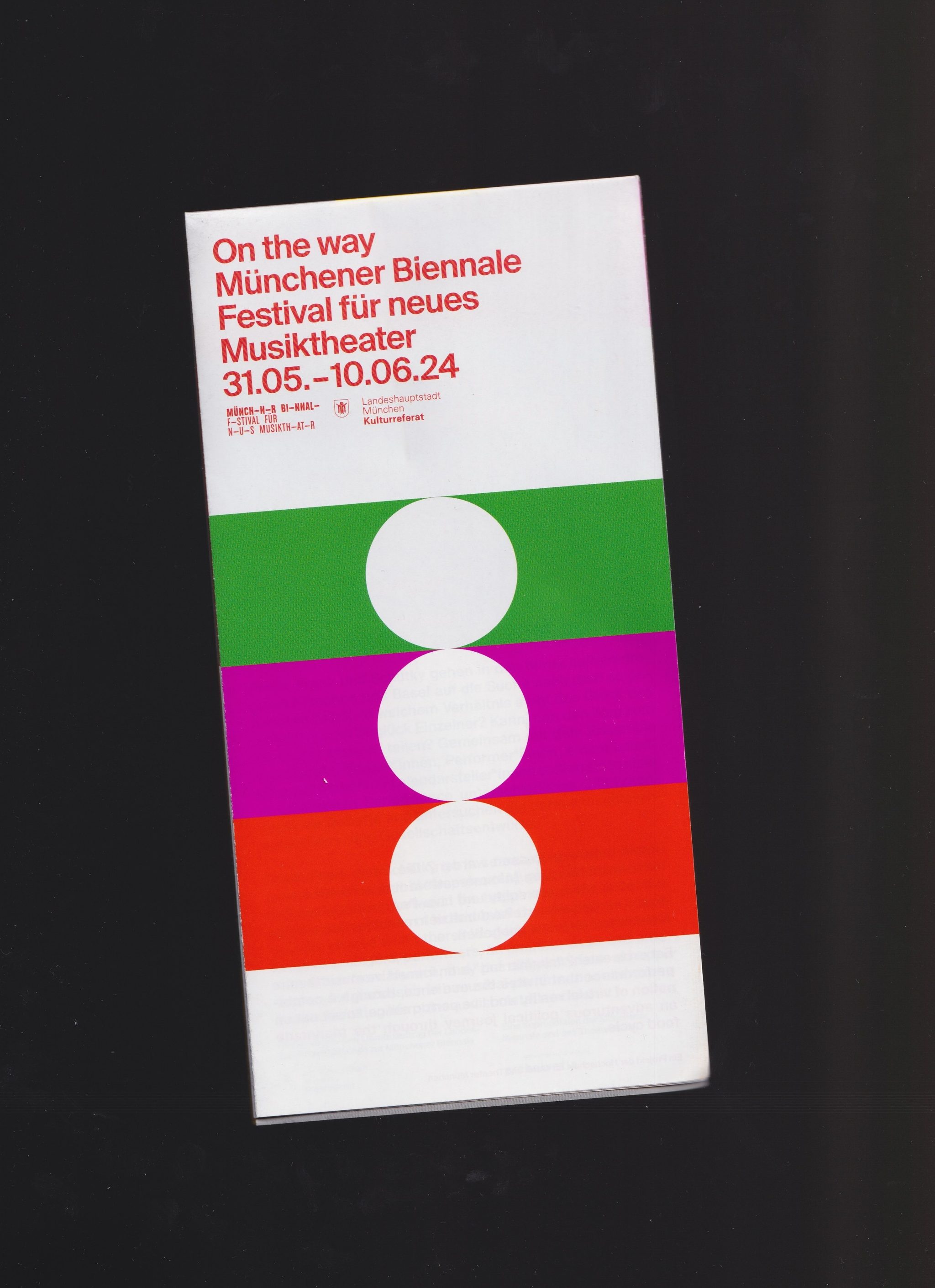 Münchener Biennale — On the Way — Fold Flyer
