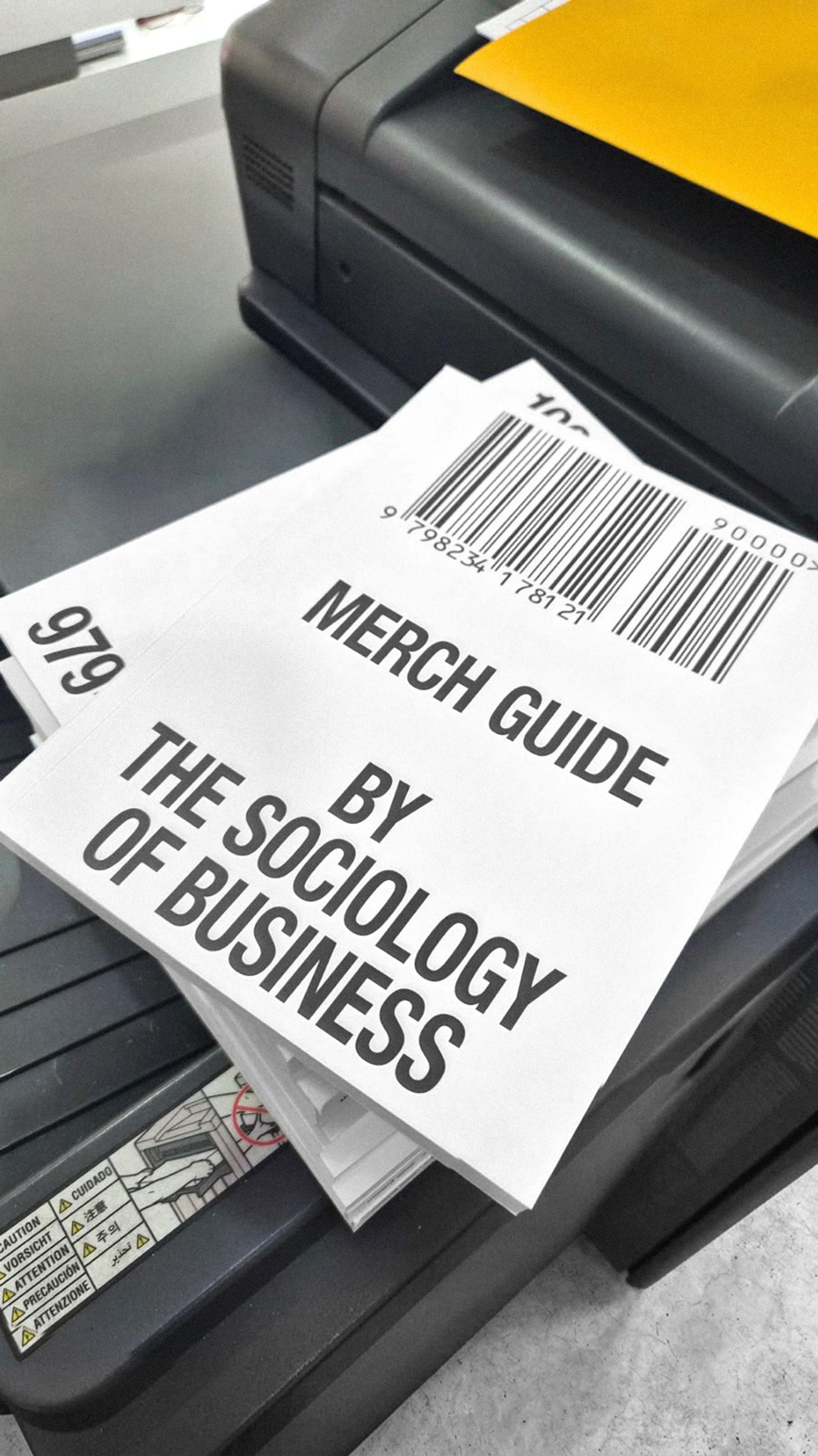 The Sociology of Business — Merch Guide — Book Design