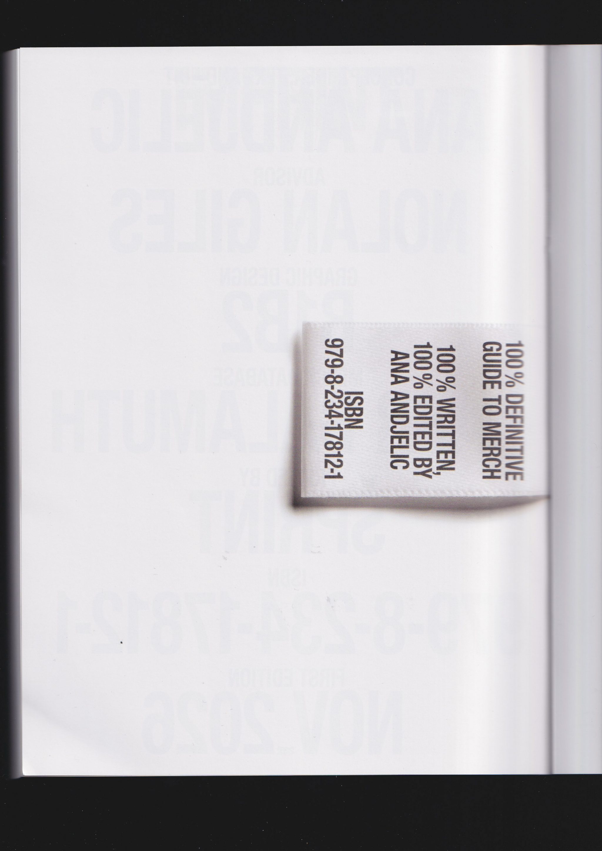 The Sociology of Business — Merch Guide — Book Design