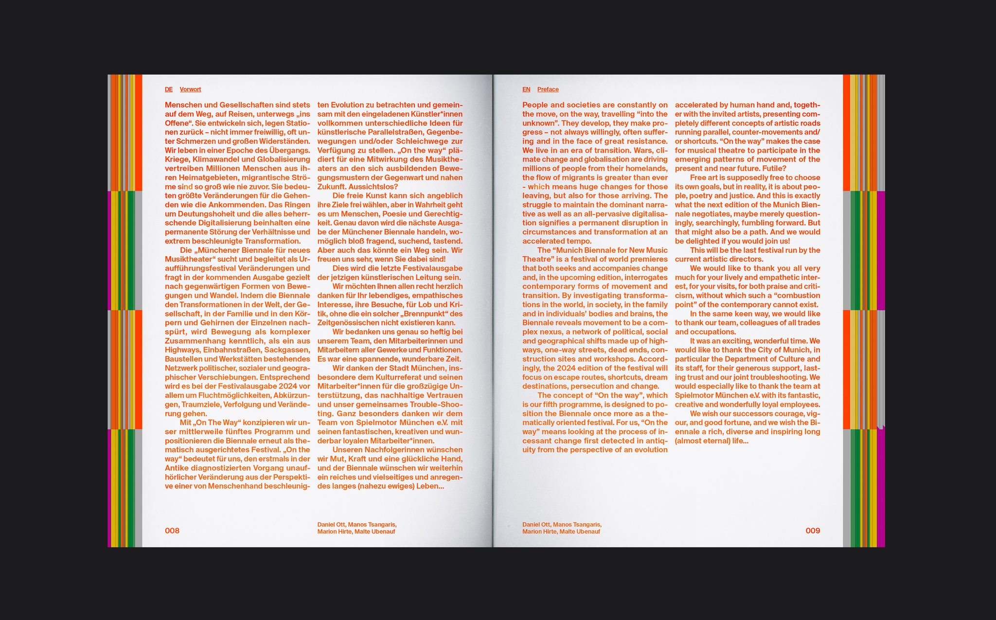 Münchener Biennale — On the Way — Season Book