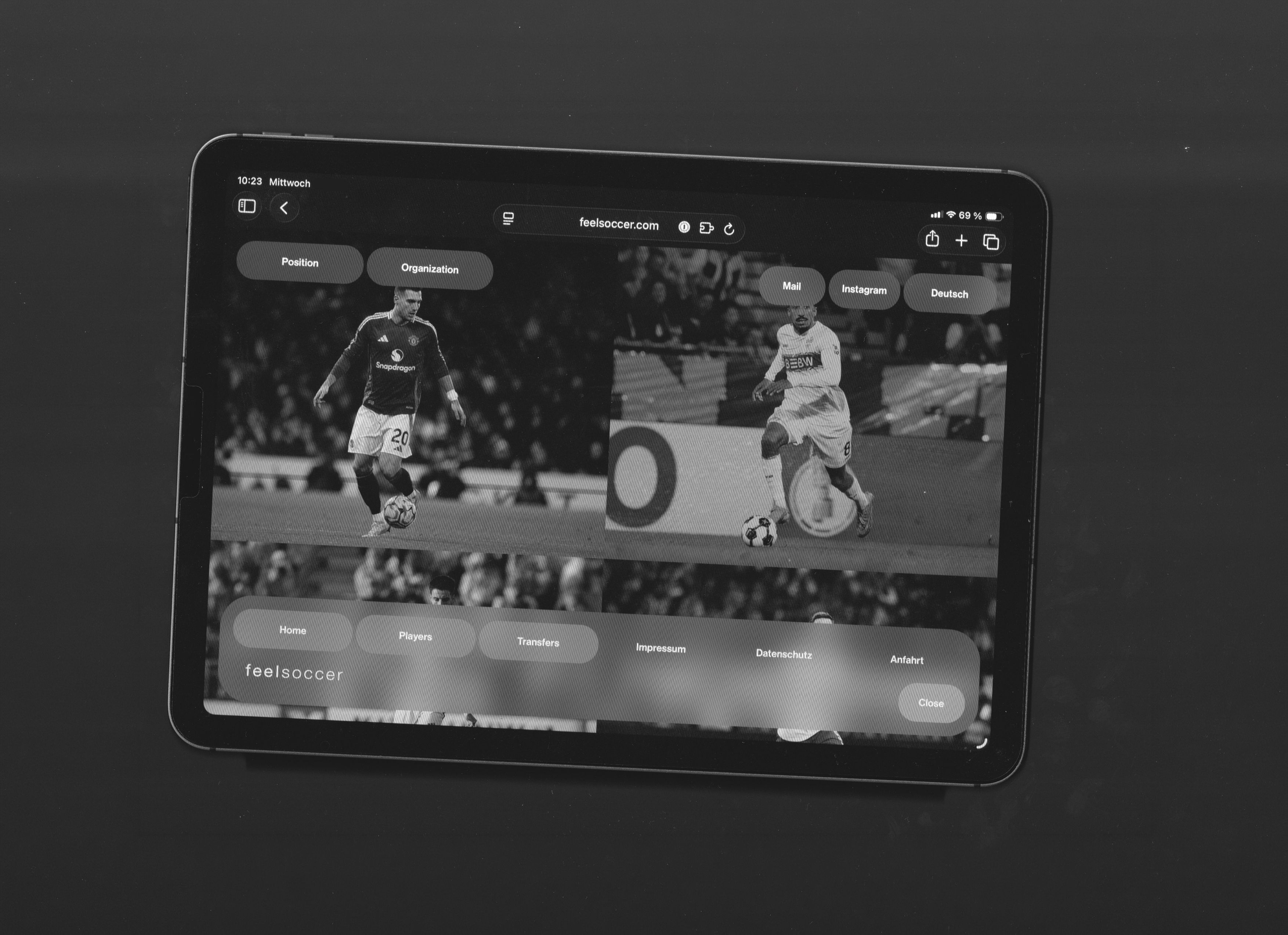 feel soccer — Visual Identity — Website