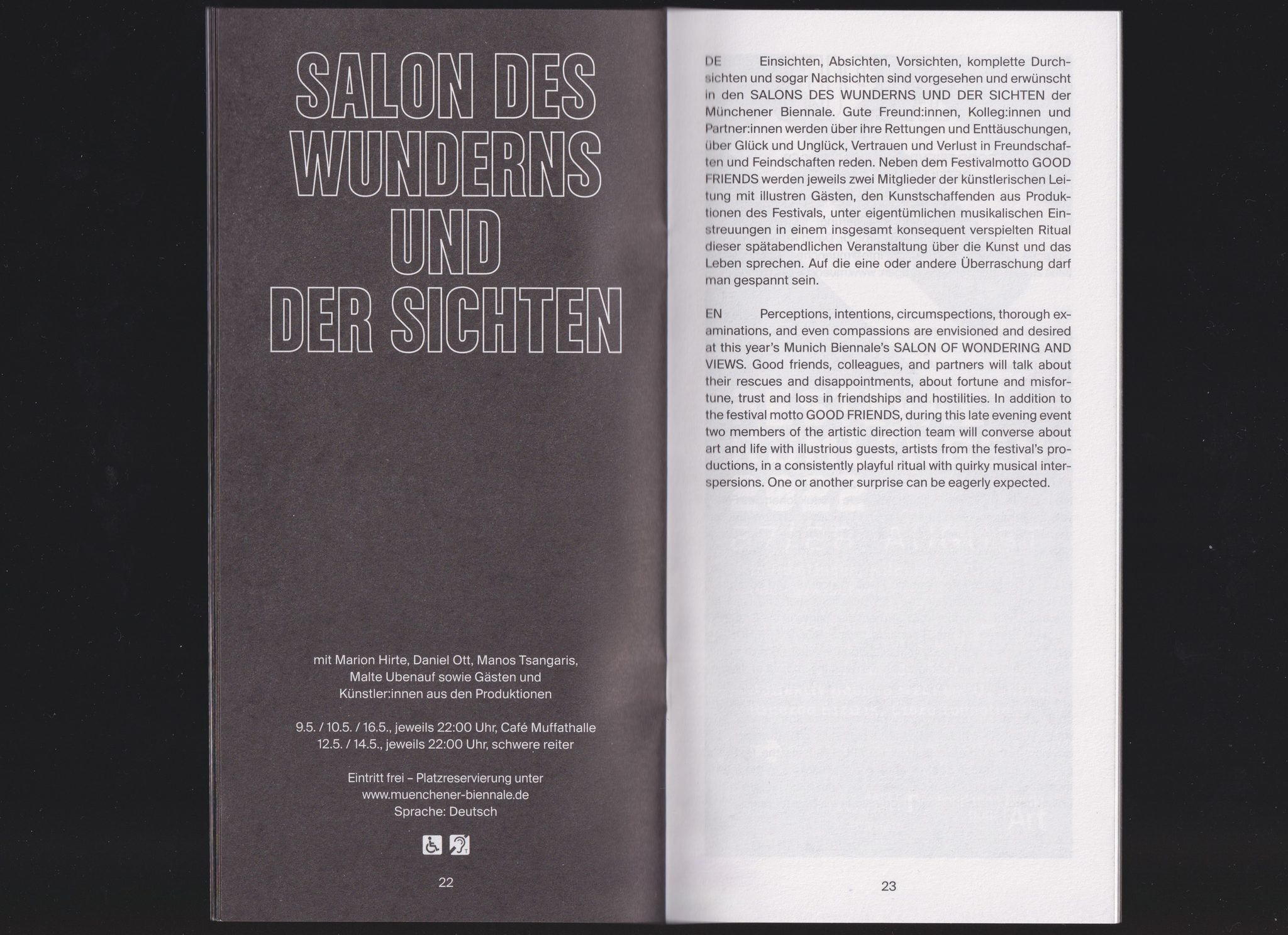Münchener Biennale — Good Friends — Brochure