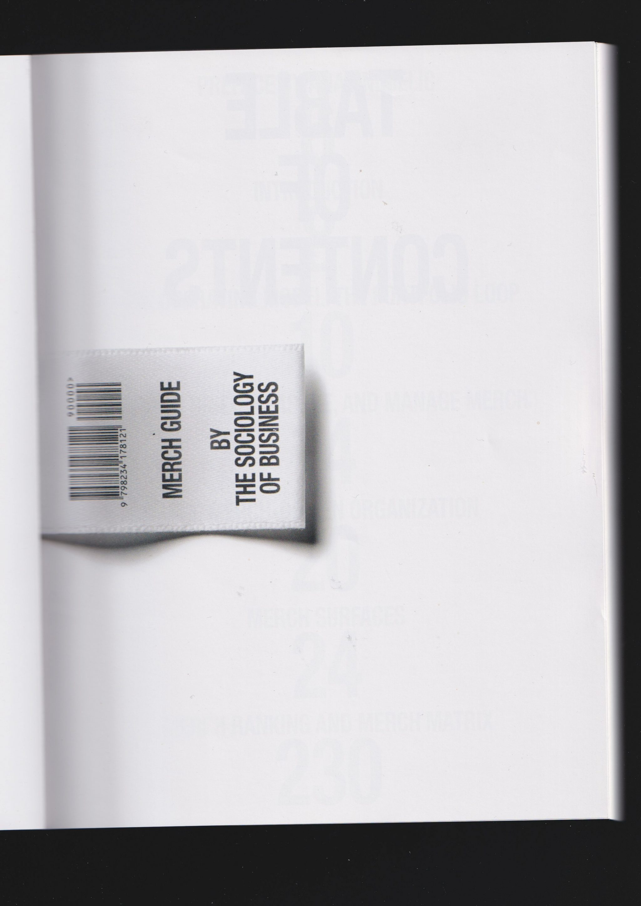 The Sociology of Business — Merch Guide — Book Design