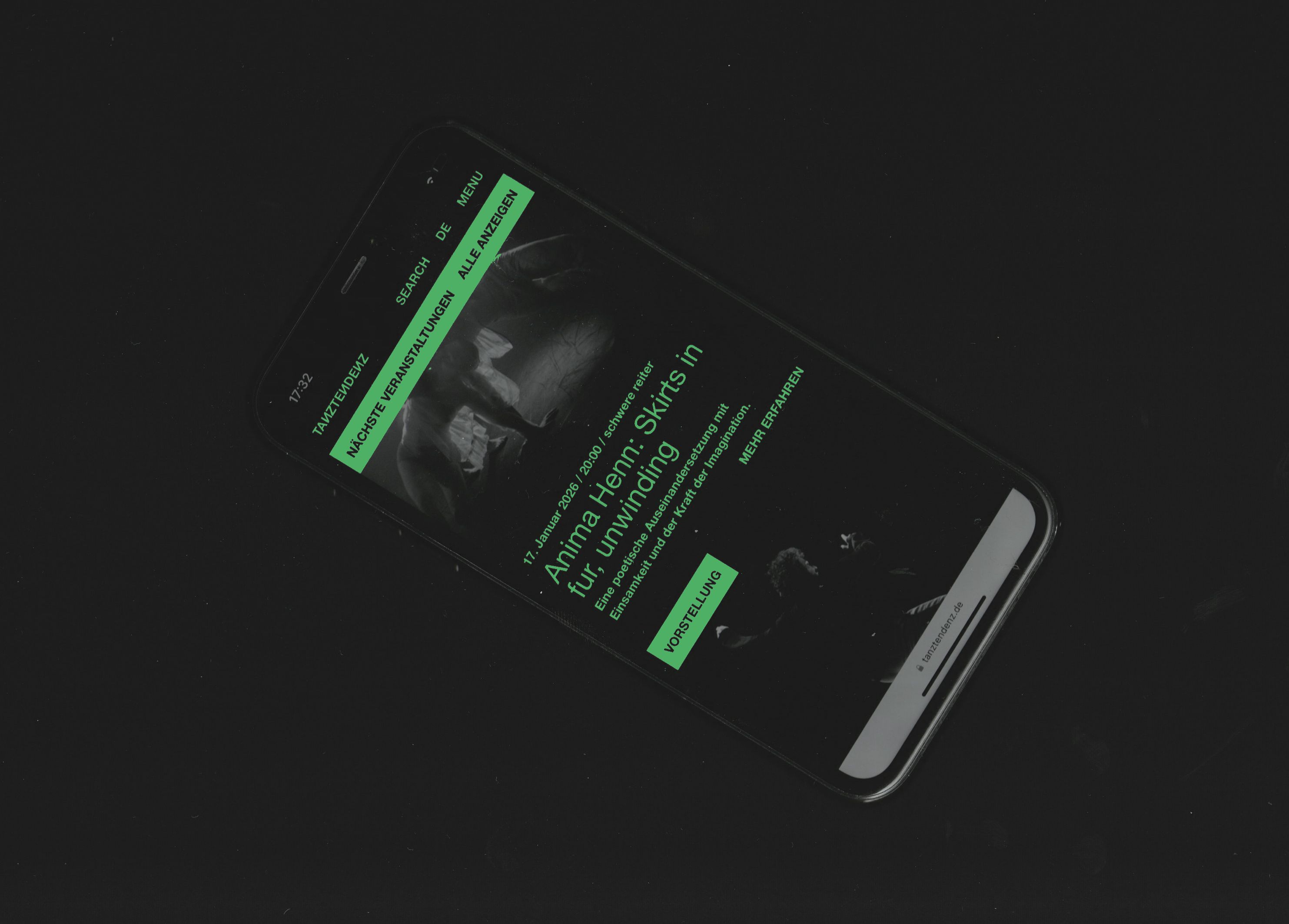 Tanztendenz — Visual Identity — Website