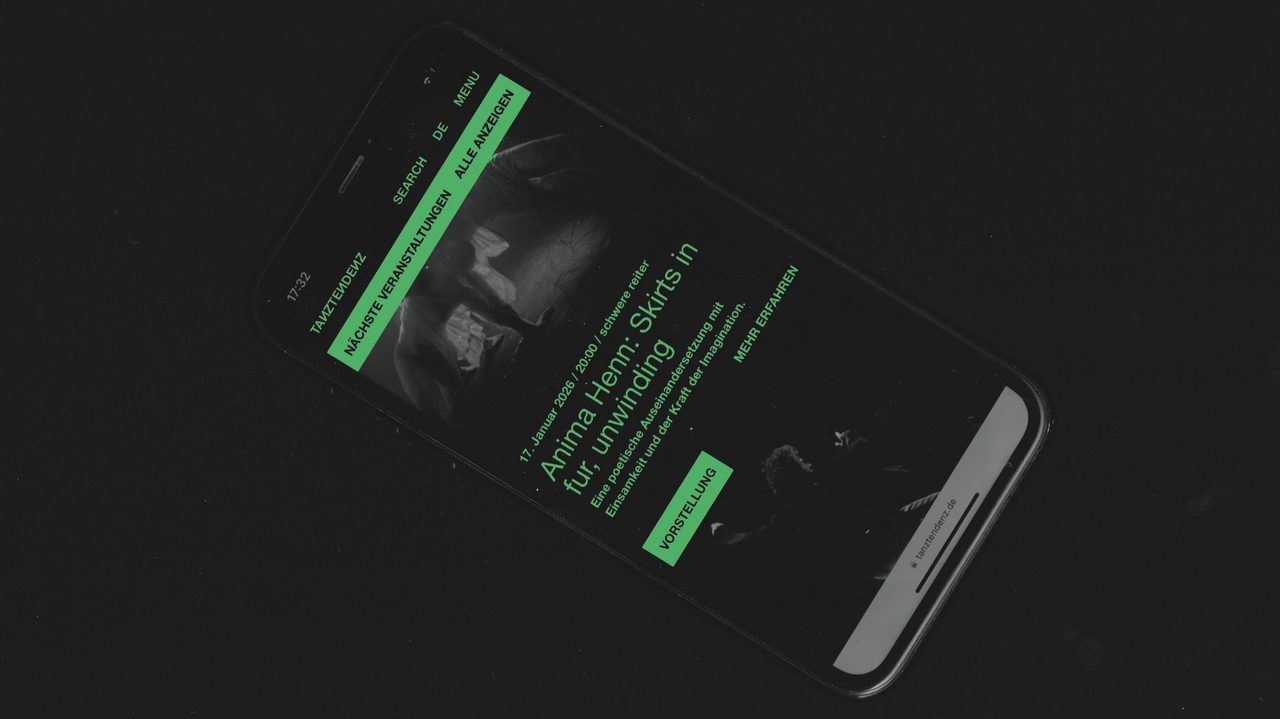 Tanztendenz — Visual Identity — Website