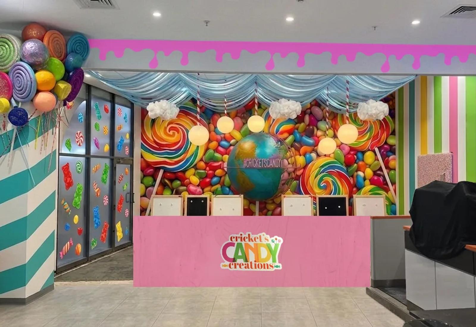 Cricket's Candy Creations candy studio at Trampo Murouj