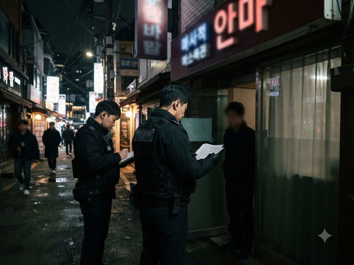 마사지업소 장부 단속 걸리면 처벌받나요?