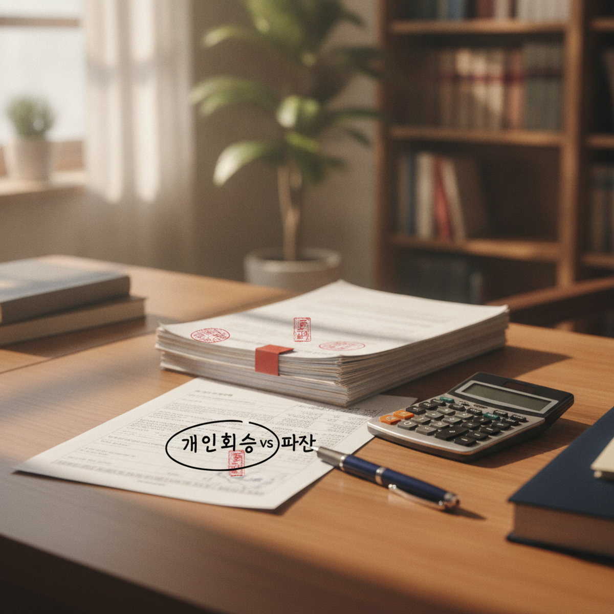 개인회생 vs 파산 관련 이미지