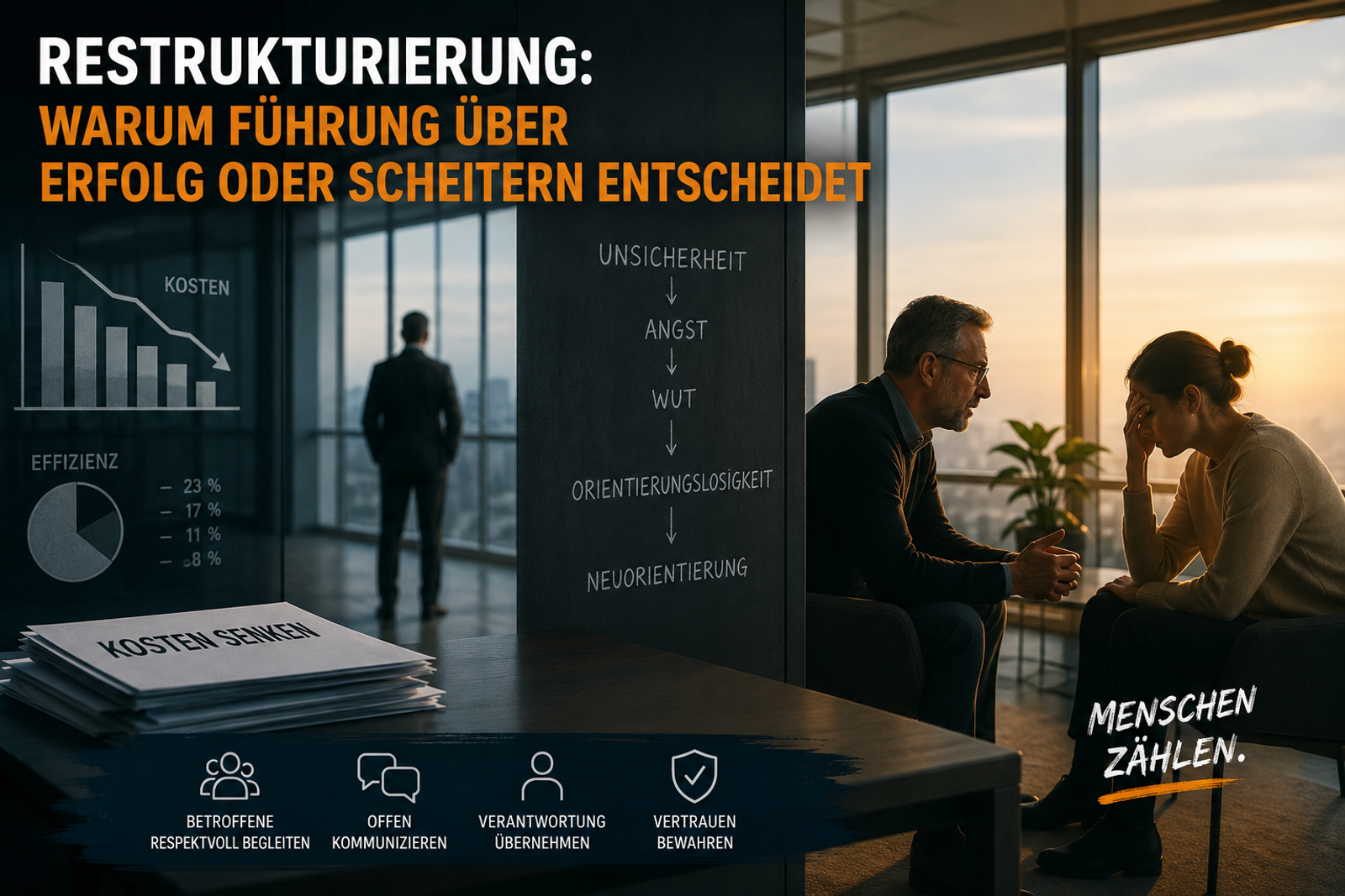 Die vergessene Seite der Restrukturierung: Warum Führung über Erfolg oder Scheitern entscheidet