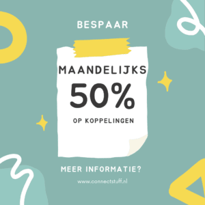 Bespaar maandelijks 50% op koppelingen