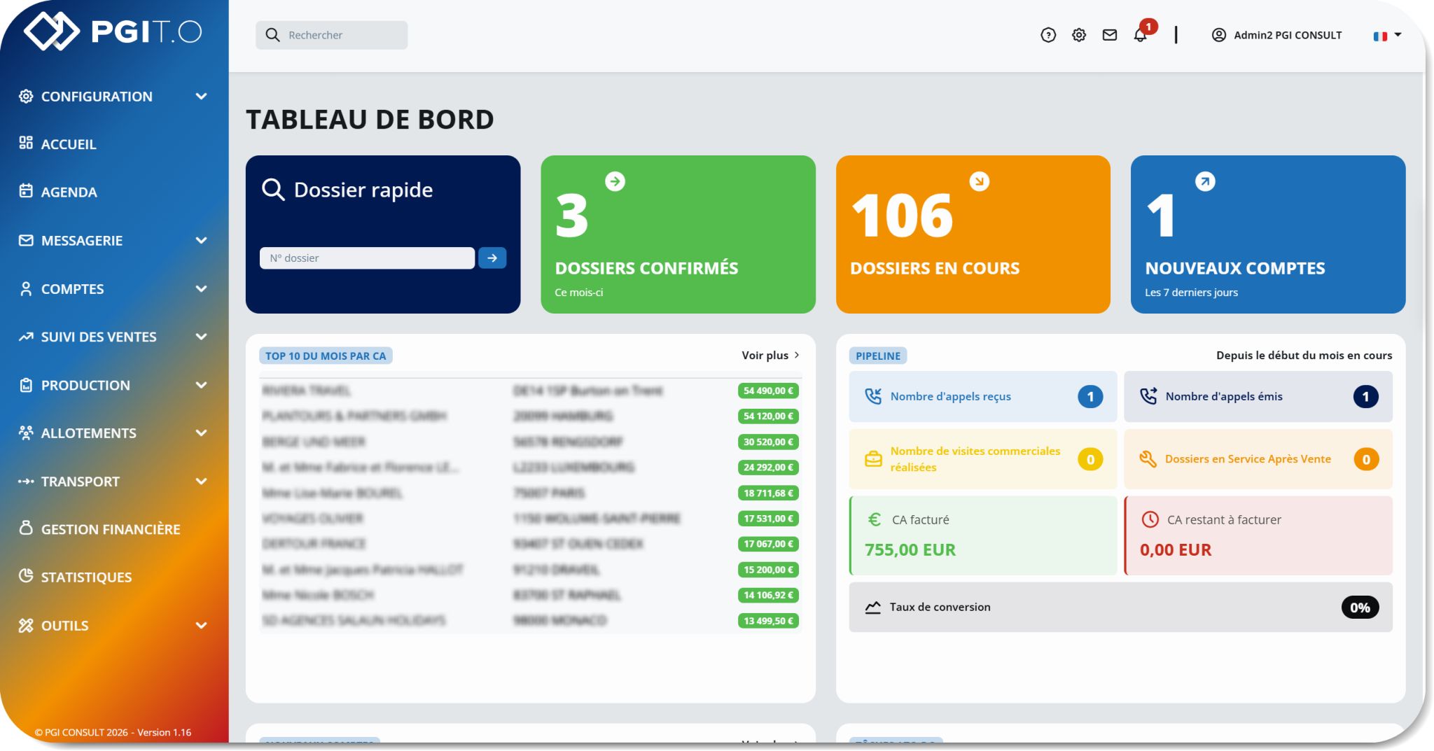Home page PGI T.O. Version 2