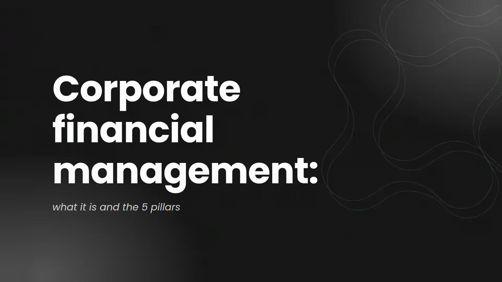 Business Financial Management: 5 Pillars for More Structured Management