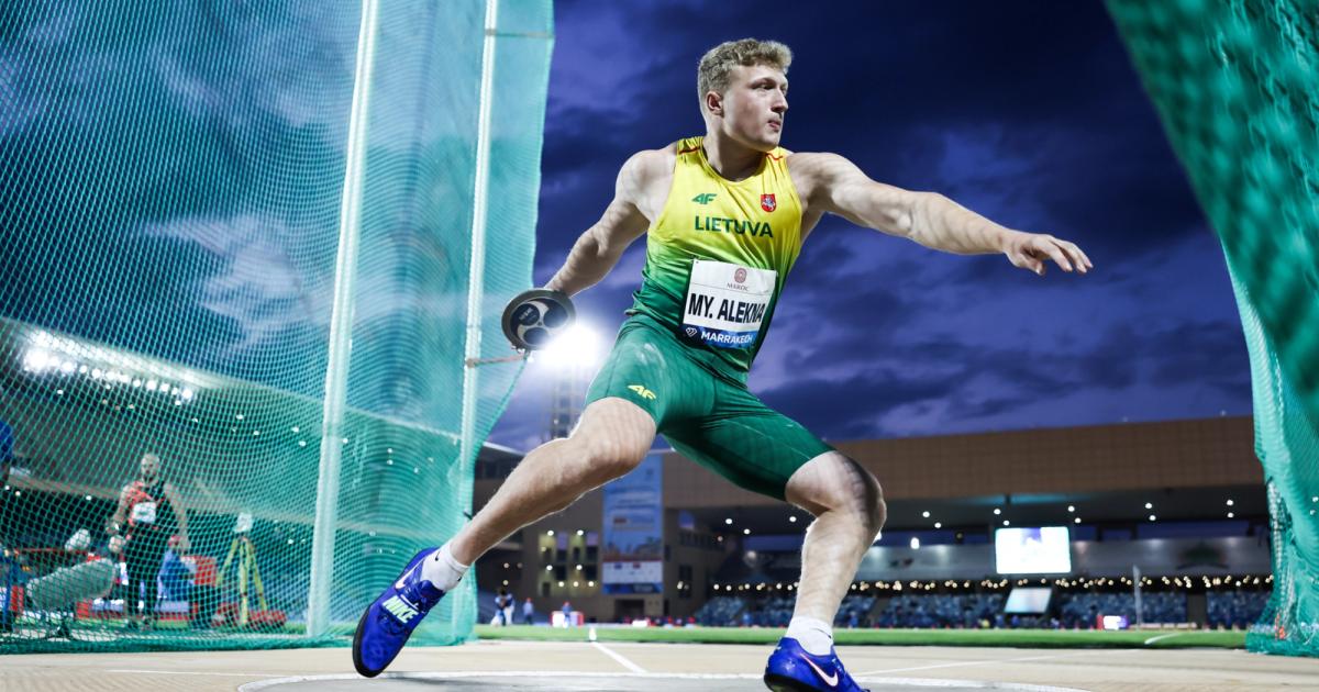 Mykolas Alekna won the men's discus at the 2024 Rabat Diamond League.