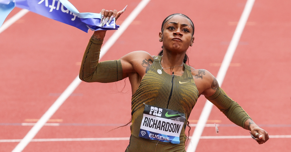 Sha’Carri Richardson at the 2024 Prefontaine Classic.