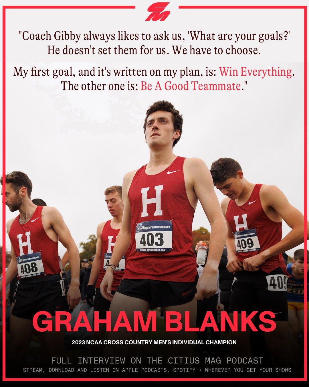 Harvard's Graham Blanks After Winning The 2023 NCAA Cross Country