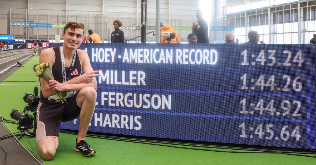 Josh Hoey, American Indoor 800m Record