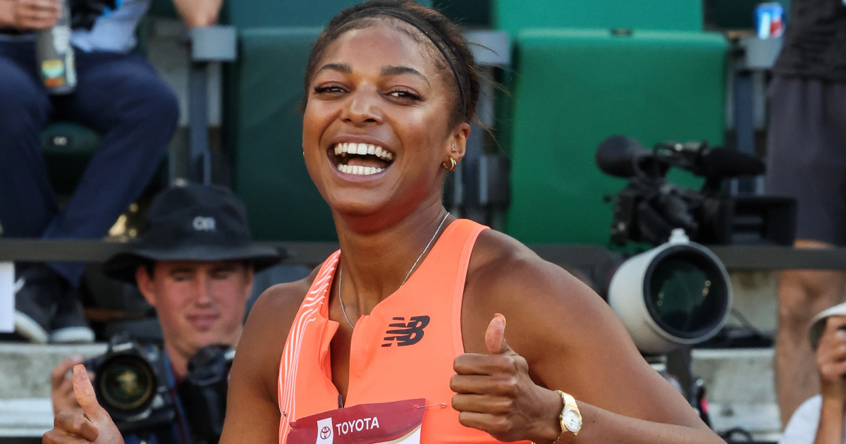 Gabby Thomas will be hosting a women-only track and field meet with Alexis Ohanian