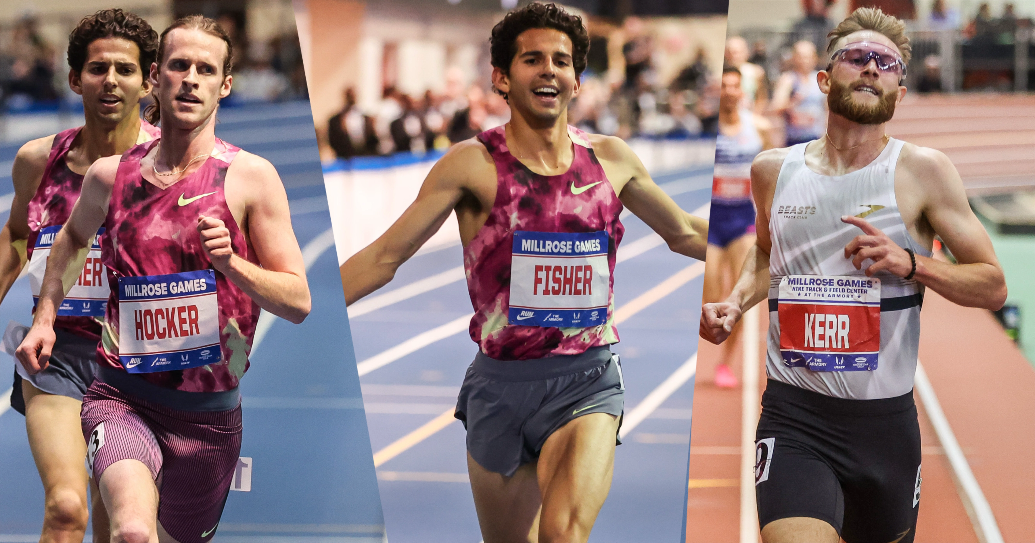 Cole Hocker, Grant Fisher, Josh Kerr