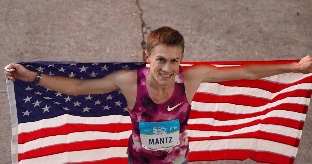 Conner Mantz, Half Marathon American Record, 2025 Houston Half