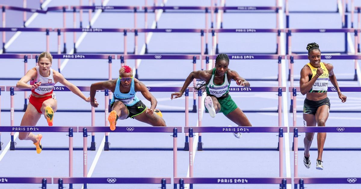 The women's 100m hurdles semifinals at the 2024 Paris Olympics