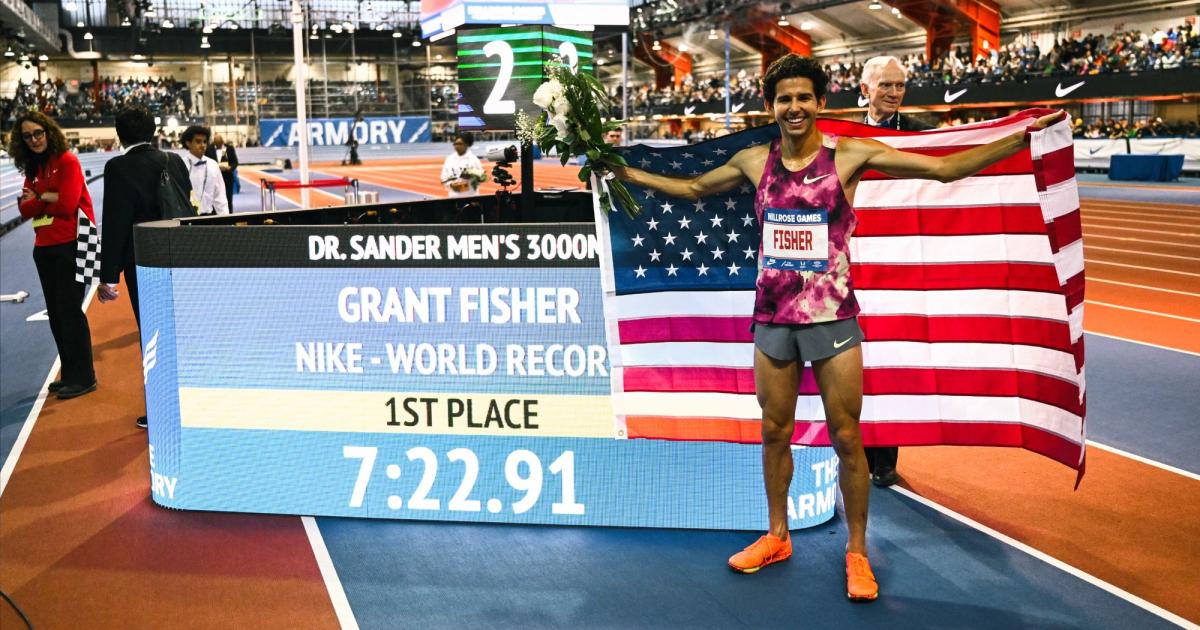 Grant Fisher 3000m World Record, 2025 Millrose Games