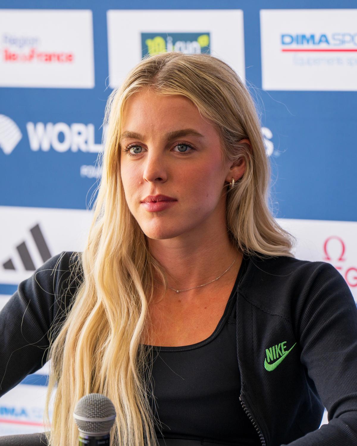 Keely Hodgkinson at Paris Diamond League Press Conference 