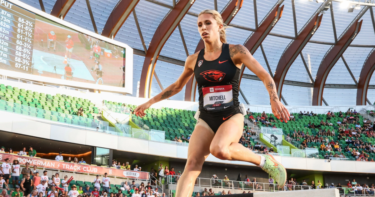 10-time NCAA All-American, Kaylee Mitchell from Oregon State