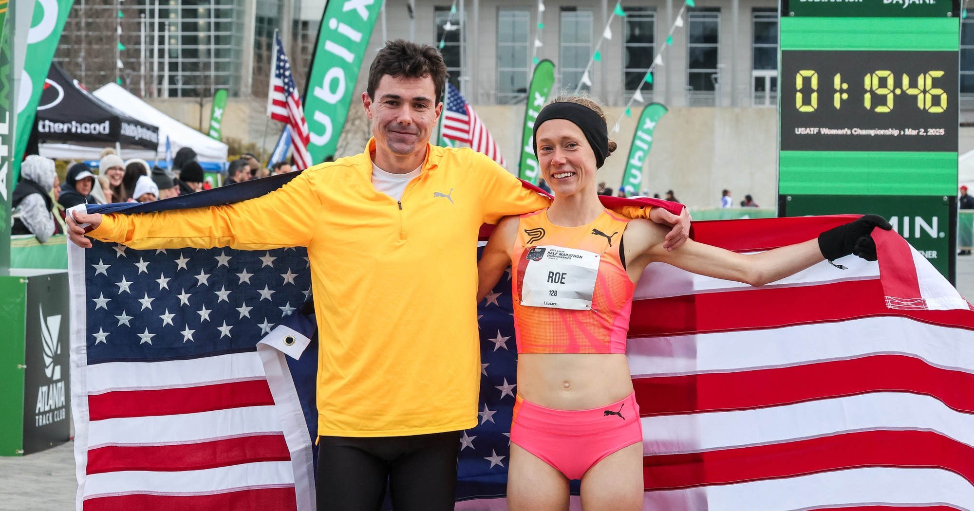Alex Maier, Taylor Roe, 2025 U.S. Half Marathon Championships