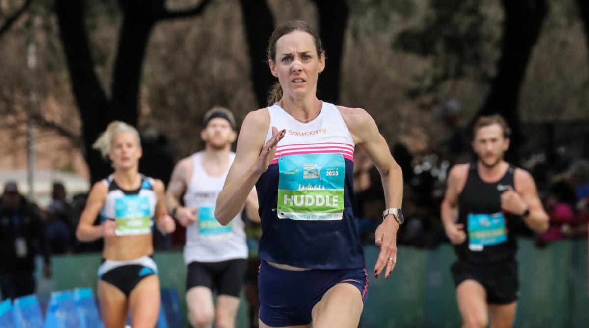 Molly Huddle After Running 1:10:01 At The Houston Half Marathon – After Having A Baby Nine Months Ago