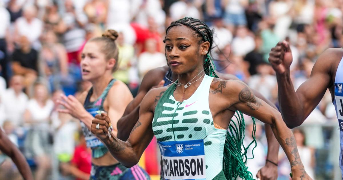 Sha'Carri Richardson wins the Silesia Diamond League women's 100m.