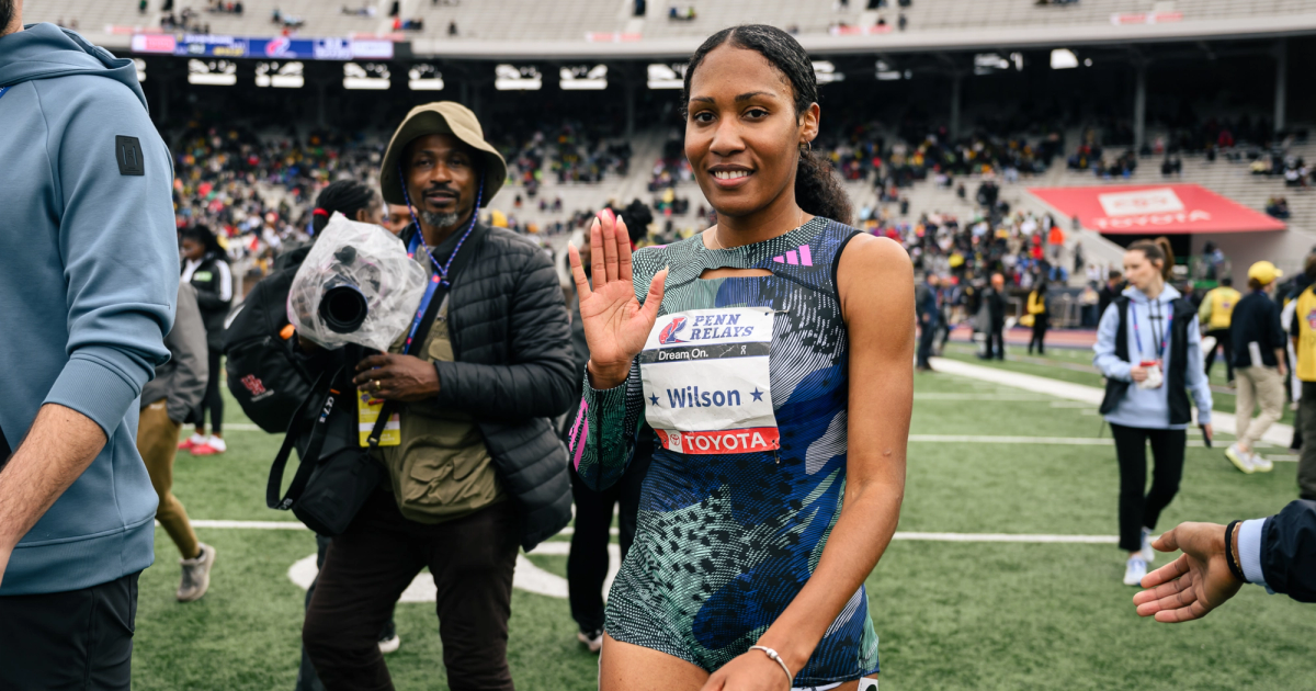 Ajee' Wilson has been a regular at the Penn Relays since her high school days.