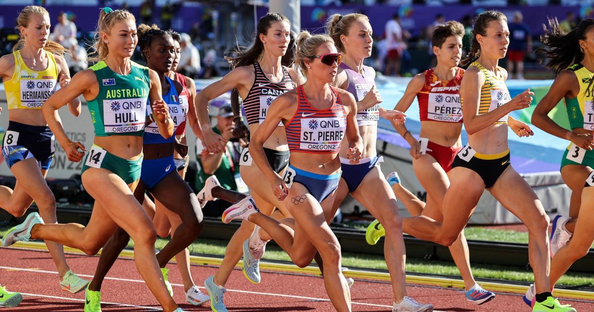 Elle Purrier-St. Pierre competes at the 2022 World Athletics Championships in Eugene, Oregon.