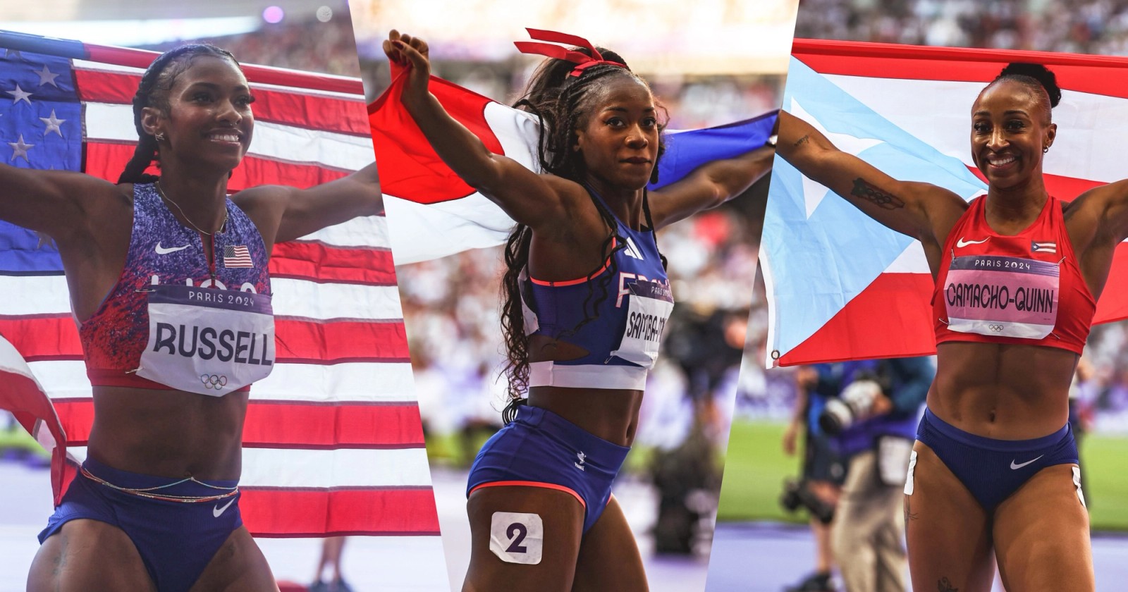 Masai Russell, Cyrena Samba-Mayela, Jasmine Camacho-Quinn