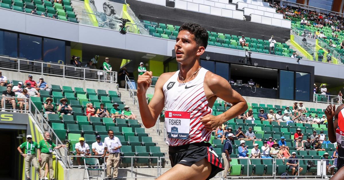 Grant Fisher at the 2022 USATF Outdoor Championships.
