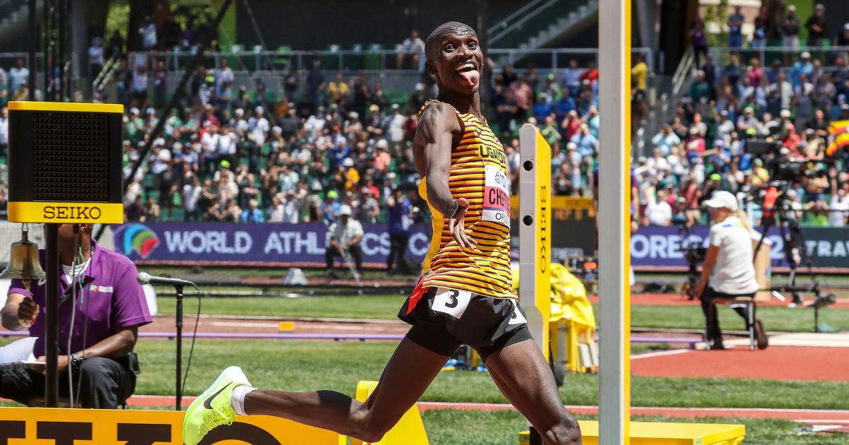 Joshua Cheptegei at the 2022 World Athletics Championships in Eugene, Oregon.