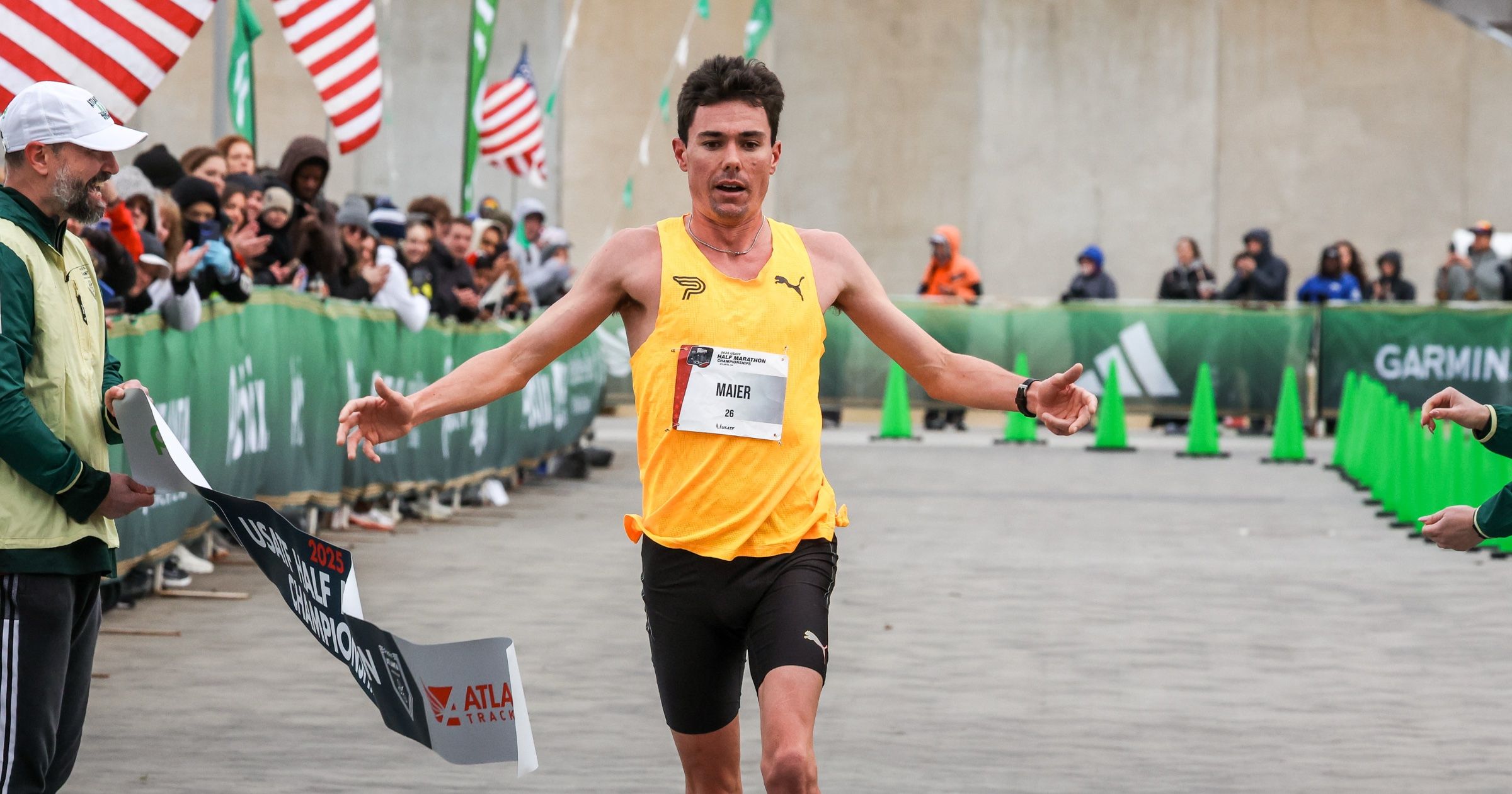 Alex Maier After Winning The U.S. Half Marathon